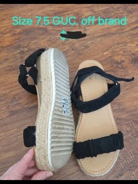 Black Espadrille Platform Sandals with Ankle Tie